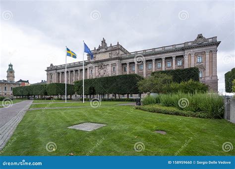 Swedish Parliament Building in Stockholm Editorial Image - Image of ...