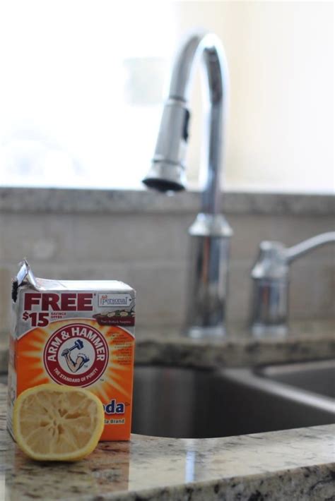 a can of freebies sits on the counter next to a sink and faucet