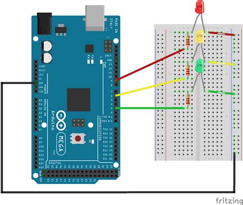 Create Knight Rider Circuit Using Arduino Mega 2560 Arduino Project Hub ...