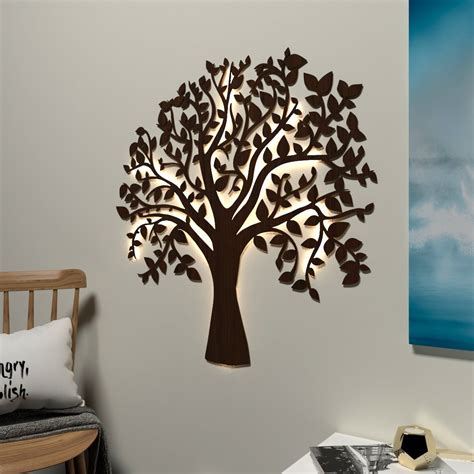 Playful Elephant Baby Backlit Wooden Wall Décor - WallMantra