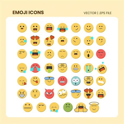 Premium Vector | Circle emojis vector icons pack