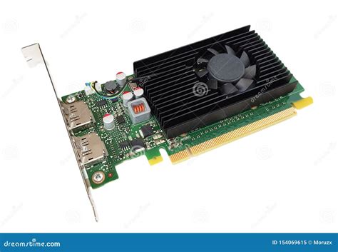 Desktop Computer PCI Express Graphics Card Stock Image - Image of hdmi ...