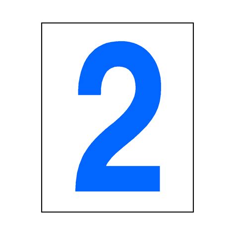 Number 2 Sticker Blue | Safety-Label.co.uk