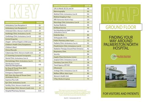 Palmerston North Hospital Ground Floor Map - MidCentral DHB