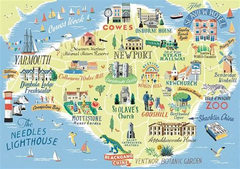 Isle Of Wight Attractions Map - Map Of New Hampshire