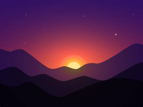 Sunset in Mountain Background 3642056 Vector Art at Vecteezy