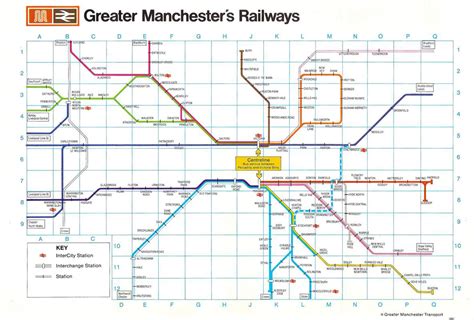 Greater Manchester local train & metrolink network maps