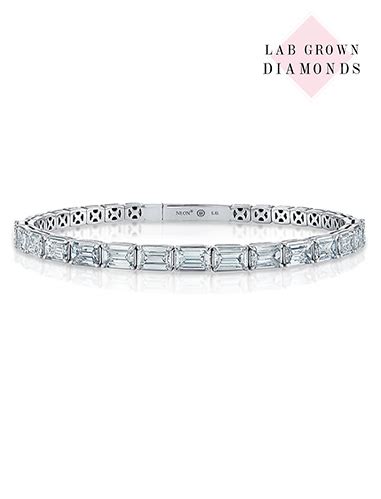 NEON Emerald lab grown diamond bracelet (B121B-XLE500) - Crisscut ...