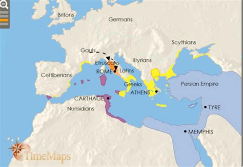 Carthage On World Map – Map Vector