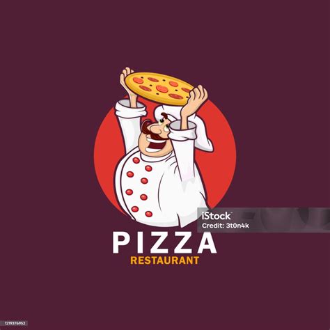 Logo Koki Lucu Atau Koki Dengan Pizza Ilustrasi Stok - Unduh Gambar ...