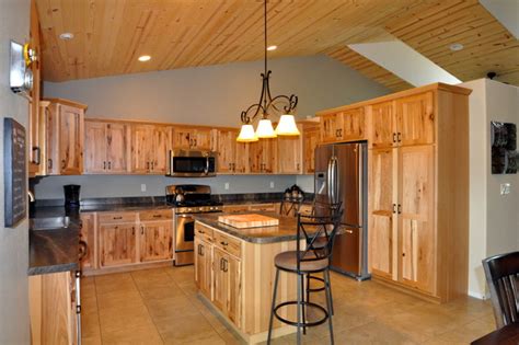 Country Style Rustic Hickory - Farmhouse - Kitchen - Chicago - by ...