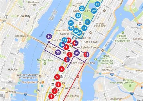 New York Hop On Hop Off Bus Route Map