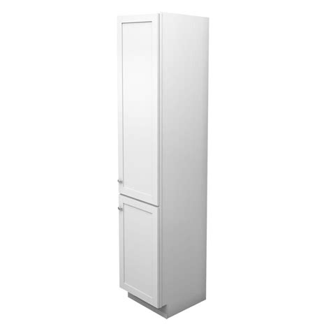 white linen cabinet