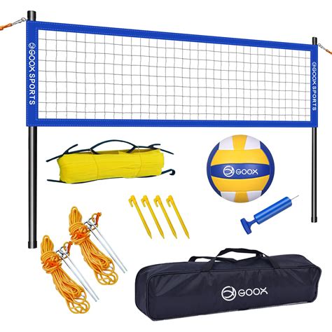 Buy GOOX Portable Volleyball Net Set, Professional Volleyball Net ...