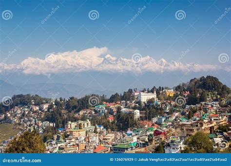 Kanchenjunga View from Darjeeling in Nice Weather, India Stock Image ...