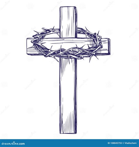 Cross And Crown Of Thorns Coloring Page