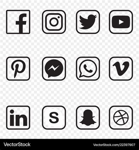 Social Media Icons Vector Free Commercial Use - Printable Form ...