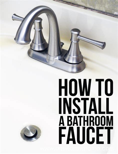 How to Install a Bathroom Faucet | artsy-fartsy mama