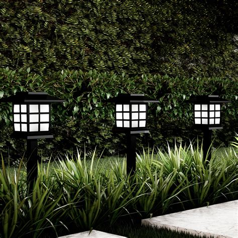 Pure Garden Outdoor Solar Path - 15” Set of 6 Water Resistant Lights ...