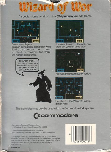 Wizard of Wor (1982) Commodore 64 box cover art - MobyGames