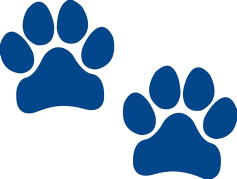 Blue Dog Paw Print Clip Art