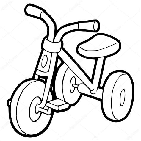 Tricycle cartoon illustration isolated on white — Stock Vector ...