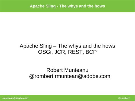 Apache Sling - The whys and the hows | PPT