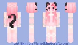 cute pink cat girl Minecraft Skin