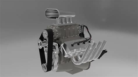 High detail HEMI V8 Engine 3D model | CGTrader