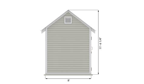 8x8 Storage Shed Plan - Shedplans.org