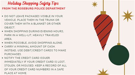 Holiday shopping safety tips | City of Roseburg