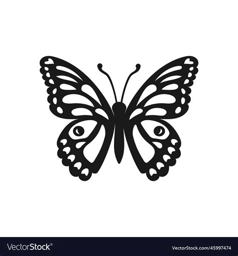 Butterfly silhouette icon Royalty Free Vector Image