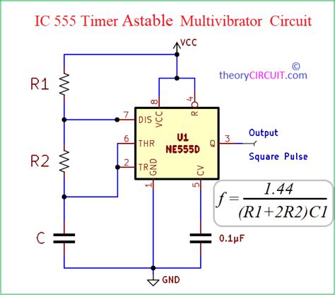 555 Astable Multivibrator Calculator For Frequency Duty Cycle | Hot Sex ...