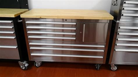 Professional Garage Stainless Steel Rolling Tool Box Chest With Drawer ...