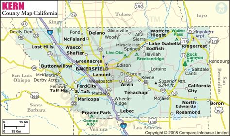 Kern County Map - Bakersfield Ca • mappery