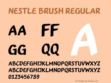 Nestle Brush font | free download for WEB