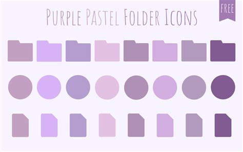 Purple Pastel Folder Icons Aesthetic - Free Macbook Folder Icons