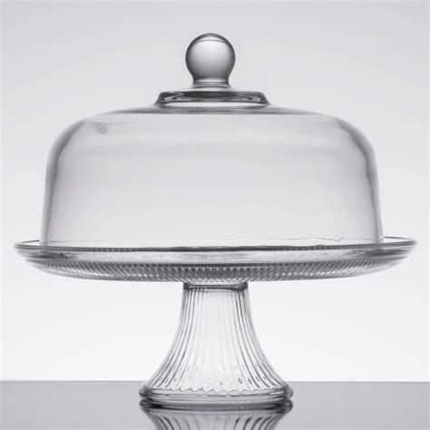 Glass Cake Stand with Lid - All Valley Party Rentals