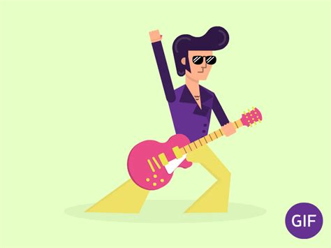 Guitar Dude [Animated GIF] by Francesca Chiti on Dribbble