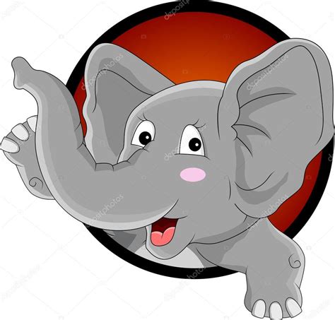 Funny elephant head cartoon cartoon Stock Vector by ©starlight789 12810131