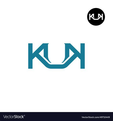 Letter kuk monogram logo design Royalty Free Vector Image