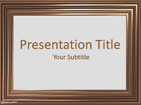 Free Brown Picture Frame PowerPoint Template - Download Free PowerPoint PPT