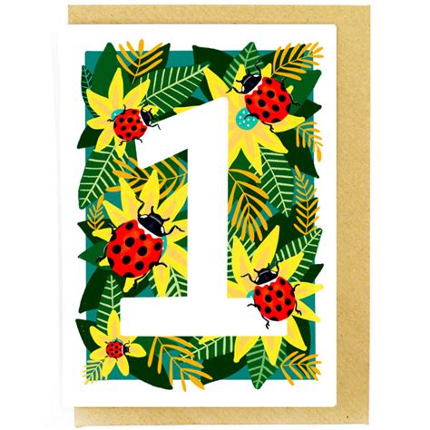 Number 1 Birthday Card – The Sunshine Bindery