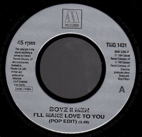 Boyz II Men - I'll Make Love To You (1994, Vinyl) | Discogs