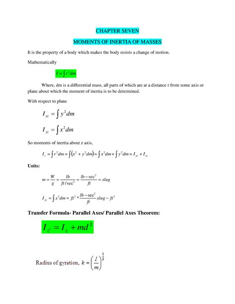 Derivation of the Solid Cylinder - ####### CHAPTER SEVEN ...