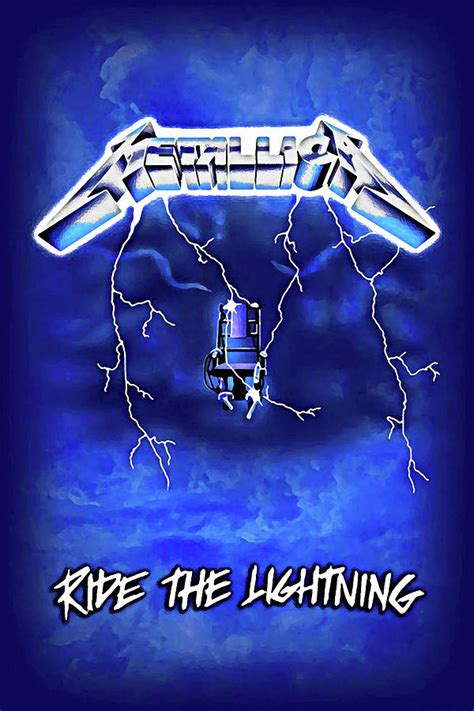 Metallica Ride the Lightning Art Print 1984 Thrash Metal Album Cover ...