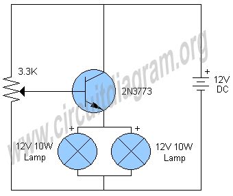 Simple 12V Lamp Dimmer | Circuit Diagram