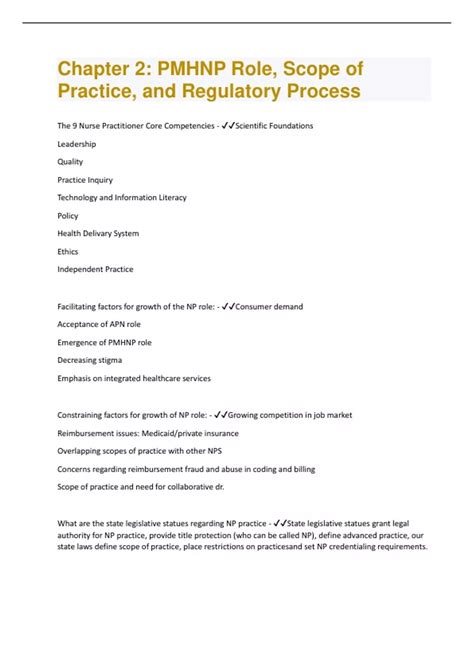 Chapter 2: PMHNP Role, Scope of Practice, and Regulatory Process | 96 ...