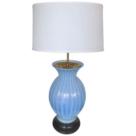 Mid-Century Modern Blue Murano Glass Table Lamp by Marbro For Sale at ...