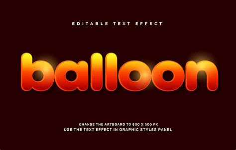 Balloon text effect 25728711 Vector Art at Vecteezy